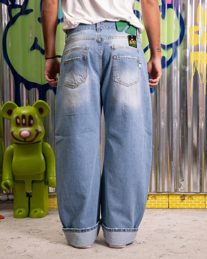 PANTALONE ADULTO BAGGY DOPPIA TASCA  - BLU