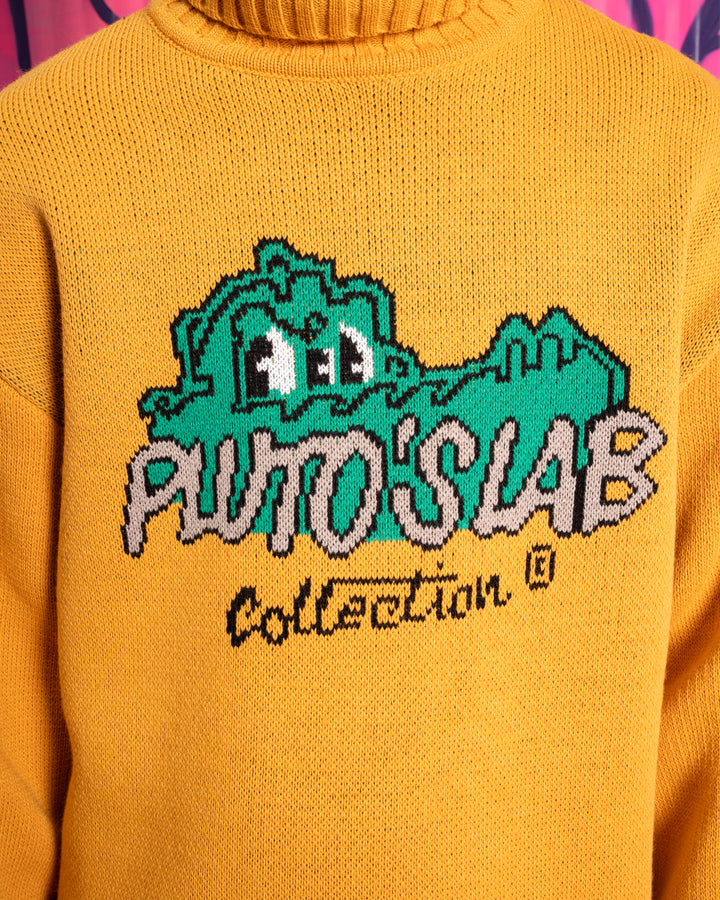 PULLOVER COLLO ALTO SENAPE