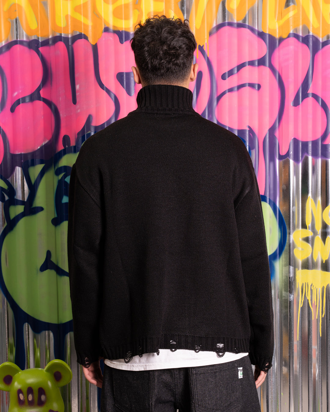 PULLOVER COLLO ALTO NERO